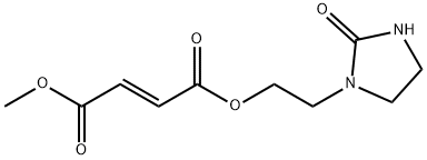 2-Butenedioic acid (2E)-, methyl 2-(2-oxo-1-imidazolidinyl)ethyl ester Struktur