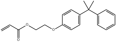 丙烯酸 2-[4-(1-甲基-1-苯乙基)苯氧基]乙基酯, 86148-08-5, 结构式