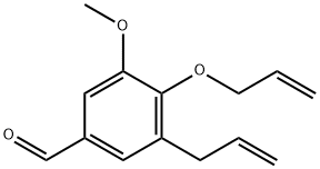 3-アリル-4-(アリルオキシ)-5-メトキシベンズアルデヒド 化学構造式