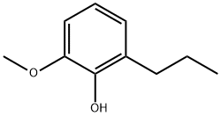 2-メトキシ-6-プロピルフェノール 化学構造式