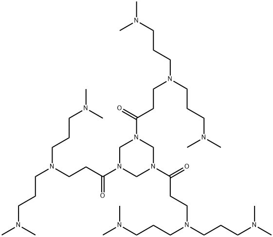 1,3,5-tris[3-[bis[3-(dimethylamino)propyl]amino]-1-oxopropyl]hexahydro-1,3,5-triazine  Structure