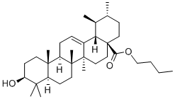3-HYDROXY-(3BETA)-URS-12-EN-28-OIC ACID BUTYL ESTER 化学構造式