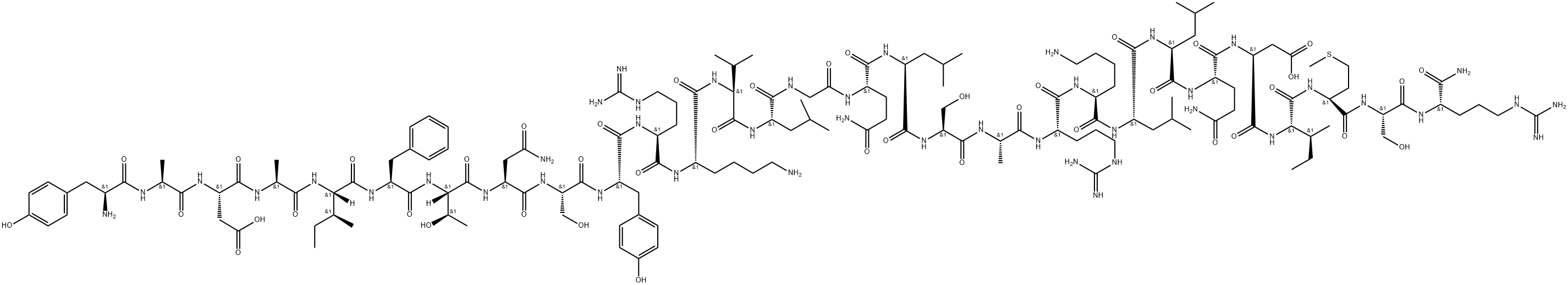 GRF (1-29)アミド (ヒト) 化学構造式