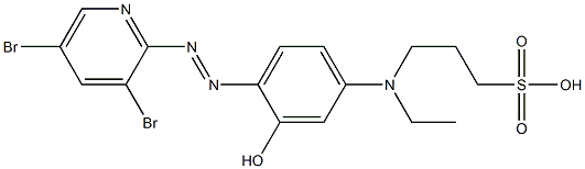 3-[[4-[(3,5-Dibromopyridin-2-yl)azo]-3-hydroxyphenyl]ethylamino]-1-propanesulfonic acid Structure