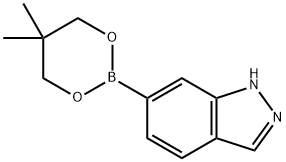 6-(4,4,5,5-TETRAMETHYL-[1,3,2]DIOXABOROLAN-2-YL)-1H-INDAZOLE Struktur