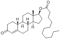 17β-[(1-オキソウンデシル)オキシ]エストラ-4-エン-3-オン 化学構造式