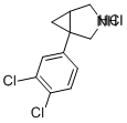 1-(3,4-ジクロロフェニル)-3-アザビシクロ[3.1.0]ヘキサン塩酸塩 化学構造式