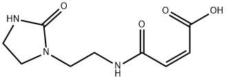 (Z)-4-オキソ-4-[[2-(2-オキソ-1-イミダゾリジニル)エチル]アミノ]-2-ブテン酸 化学構造式