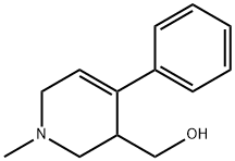 1,2,3,6-テトラヒドロ-1-メチル-4-フェニル-3-ピリジンメタノール 化学構造式
