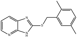 1H-IMIDAZO[4,5-B]PYRIDINE,2-[[(2,5-DIMETHYLPHENYL)METHYL]THIO]- Structure