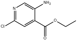 Ethyl 5-amino-2-chloropyridine-4-carboxylate 化学構造式