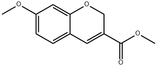 7-甲氧基-2H-色烯-3-羧酸甲酯, 86236-08-0, 结构式