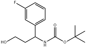 3-N-BOC-AMINO-3-(3-FLUOROPHENYL)-1-PROPANOL 化学構造式