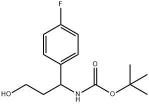 3-(BOC-氨基)-3-(4-氟苯基)-1-丙醇, 862466-16-8, 结构式