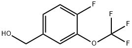 4-フルオロ-3-(トリフルオロメトキシ)ベンジルアルコール 化学構造式