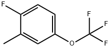 1-フルオロ-2-メチル-4-(トリフルオロメトキシ)ベンゼン 化学構造式
