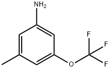 3-メチル-5-(トリフルオロメトキシ)アニリン 化学構造式