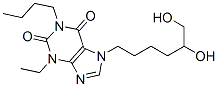 1-butyl-7-(5,6-dihydroxyhexyl)-3-ethyl-purine-2,6-dione Structure