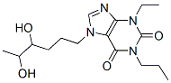 7-(4,5-dihydroxyhexyl)-3-ethyl-1-propyl-purine-2,6-dione 结构式