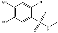 4-amino-2-chloro-5-hydroxy-N-methylbenzenesulphonamide Struktur