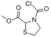 2-Thiazolidinecarboxylic acid, 3-(chlorocarbonyl)-, methyl ester (9CI) 化学構造式