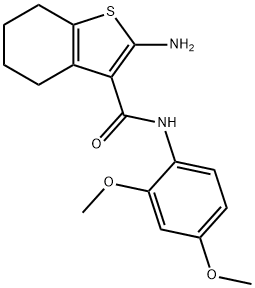 2-AMINO-N-(2,4-DIMETHOXYPHENYL)-4,5,6,7-TETRAHYDRO-1-BENZOTHIOPHENE-3-CARBOXAMIDE Structure