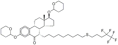 S-Deoxo-3,17β-bis-(O-tetrahydro-2H-pyran-2-yl)-6-oxo-fulvestrant Structure