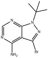 3-BROMO-1-TERT-BUTYL-1H-PYRAZOLO[3,4-D]PYRIMIDIN-4-AMINE, 862728-61-8, 结构式