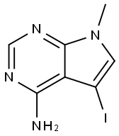 5-iodo-7-Methyl-7H-pyrrolo[2,3-d]pyriMidin-4-aMine Struktur