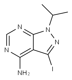 3-Iodo-1-isopropyl-1H-pyrazolo[3,4-d]pyrimidin-4-amine Structure