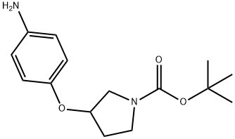 3-(4-AMINO-PHENOXY)-PYRROLIDINE-1-CARBOXYLIC ACID TERT-BUTYL ESTER Struktur