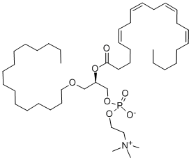 1-O-HEXADECYL-2-ARACHIDONYL-SN-GLYCERO-3-PHOSPHOCHOLINE Struktur