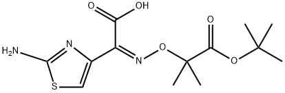 (Z)-2-(2-アミノチアゾール-4-イル)-2-[(1-TERT-ブチルトキシカルボニル-1-メチルエトキシ)イミノ]酢酸 化学構造式