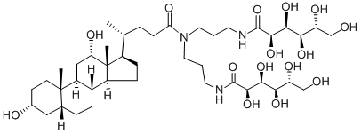 (3A,5B,12A)-N,N-双[3-(D-葡萄糖酰氨基)丙基]-3,12-二羟基胆甾烷-24-胺, 86303-23-3, 结构式