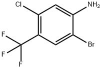 2-溴-5-氯-4-三氟甲基苯胺 结构式