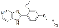 1H-Imidazo(4,5-c)pyridine, 2-(2-methoxy-4-(methylthio)phenyl)-, monohy drochloride Structure