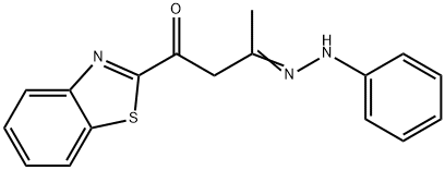 1-(2-Benzothiazolyl)-1,3-butanedione 3-(phenylhydrazone) Struktur