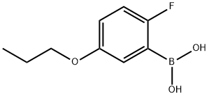 2-フルオロ-5-プロポキシフェニルボロン酸 化学構造式