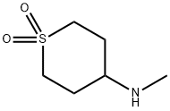 N-メチルテトラヒドロ-2H-チオピラン-4-アミン1,1-ジオキシド塩酸塩 化学構造式