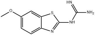 Guanidine, (6-methoxy-2-benzothiazolyl)- (9CI) Structure