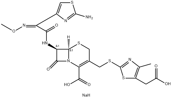 头孢地嗪钠, 86329-79-5, 结构式