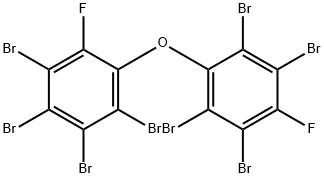 2,4'-DIFLUORO-2',3,3',4,5,5',6,6'-OCTABROMODIPHENYL ETHER 化学構造式