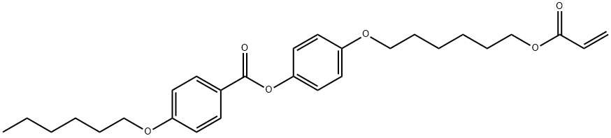 4-(6-ACR氧基-己-1-基-氧基)苯基 4-(己氧基)苯甲酸酯, 863394-23-4, 结构式