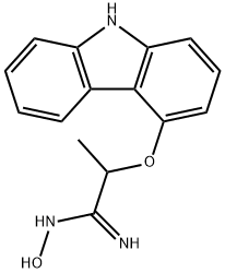 2-(9H-Carbazol-4-yloxy)-N-hydroxypropanimidamide Struktur