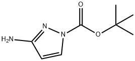 3-氨基吡唑-1-甲酸叔丁酯, 863504-84-1, 结构式