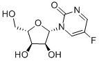 5-FLUORO-4-DEOXY-1-(β-L-RIBOFURANOSYL)URACIL (5-FLUORO-1-β-L-RIBOFURANOSYLPYRIMIDINONE) 化学構造式