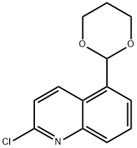 Quinoline, 2-chloro-5-(1,3-dioxan-2-yl)- (9CI) Structure
