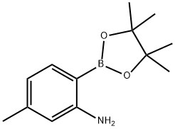 2-氨基-4-甲基苯硼酸频那醇酯, 863578-36-3, 结构式