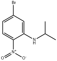 BenzenaMine, 5-broMo-N-(1-Methylethyl)-2-nitro- Struktur