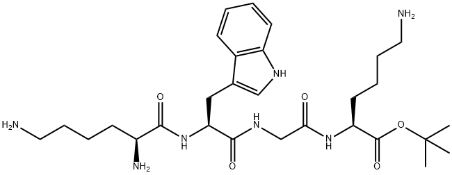 O-tert-butyl lysyl-tryptophyl-glycyl-lysinate Struktur